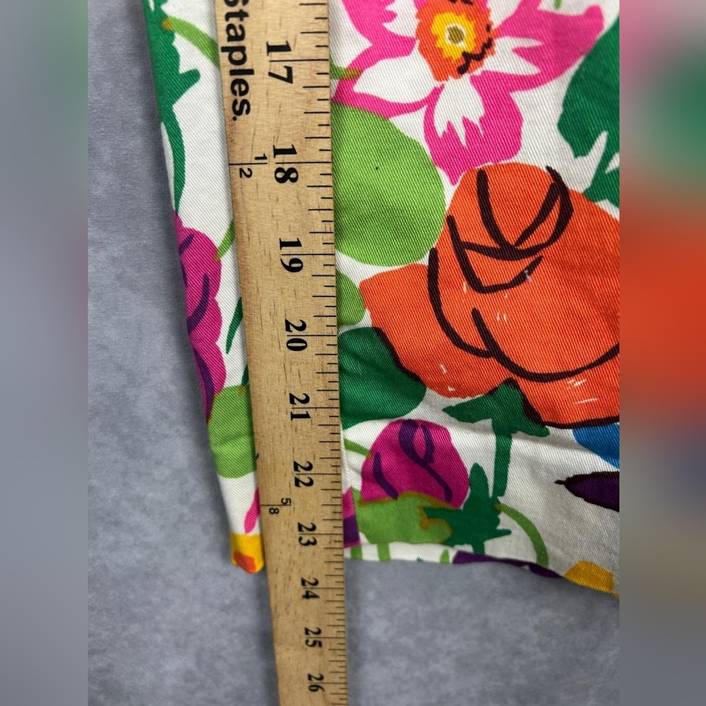 J. Crew Floral Basketweave Pencil‎ Skirt Lined Cotton Size 14 NO. 2 - Picture 5 of 9